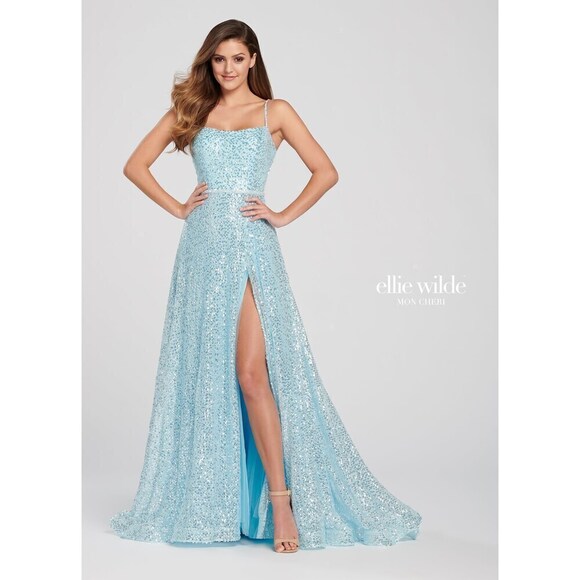 Ellie Wilde Sequin Grad Dress EW119060 - Picture 1 of 7